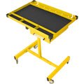 Adjustable Work Table With Drawer Yellow Metal