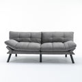 Light Grey Convertible Folding Modern Sofa Bed Twin Light Grey White Primary Living Space Modern Pine Foam Upholstered