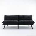 Black Convertible Folding Modern Sofa Bed Twin Black White Primary Living Space Modern Pine Foam Upholstered