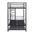 Metal Bunk Bed With Trundle Black Black Metal