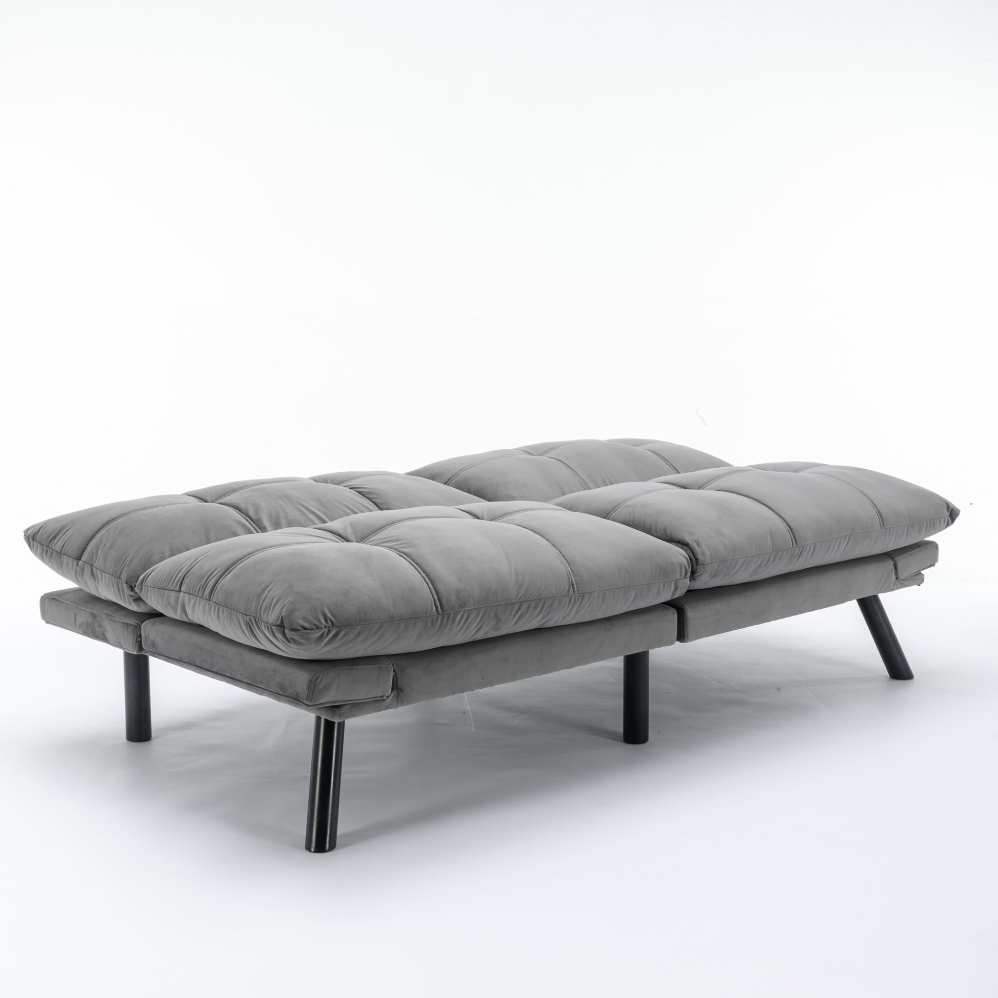 Light Grey Convertible Folding Modern Sofa Bed Twin Light Grey White Primary Living Space Modern Pine Foam Upholstered