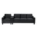 Couch Comfortable Sectional Couches And Sofas For Living Room Bedroom Office Small Space Black Wood Primary Living Space Soft Rubberwood Velvet 3 Seat