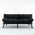 Black Convertible Folding Modern Sofa Bed Twin Black White Primary Living Space Modern Pine Foam Upholstered