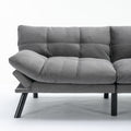 Light Grey Convertible Folding Modern Sofa Bed Twin Light Grey White Primary Living Space Modern Pine Foam Upholstered