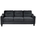 Couch Comfortable Sectional Couches And Sofas For Living Room Bedroom Office Small Space Black Wood Primary Living Space Soft Rubberwood Velvet 3 Seat