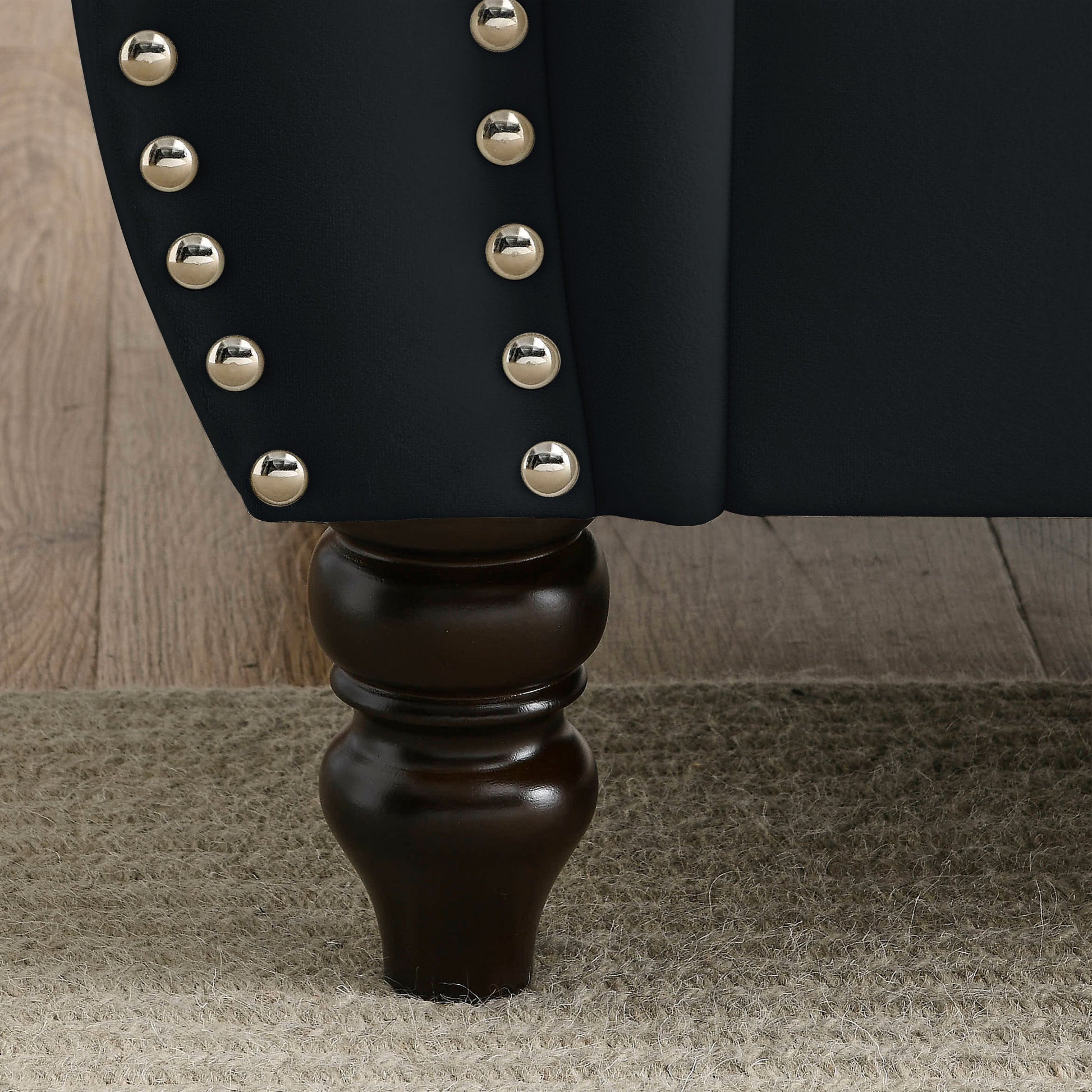 Video 80" Chesterfield Sofa Black Velvet For Living Room, 3 Seater Sofa Tufted Couch With Rolled Arms And For Living Room, Bedroom, Office, Apartment, Two Pillows Black Foam Velvet