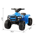 Kids Electric Atv Quad Ride On Car Toy Blue Blue Polypropylene