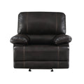 Recliner Chair Sofa Manual Reclining Home Seating Seats Movie Theater Chairs, Brown Brown Foam Faux Leather