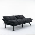 Black Convertible Folding Modern Sofa Bed Twin Black White Primary Living Space Modern Pine Foam Upholstered