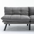 Light Grey Convertible Folding Modern Sofa Bed Twin Light Grey White Primary Living Space Modern Pine Foam Upholstered