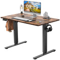 Electric Height Adjustable Standing Desk,Sit To Stand Ergonomic Computer Desk,Brown,40'' X 24