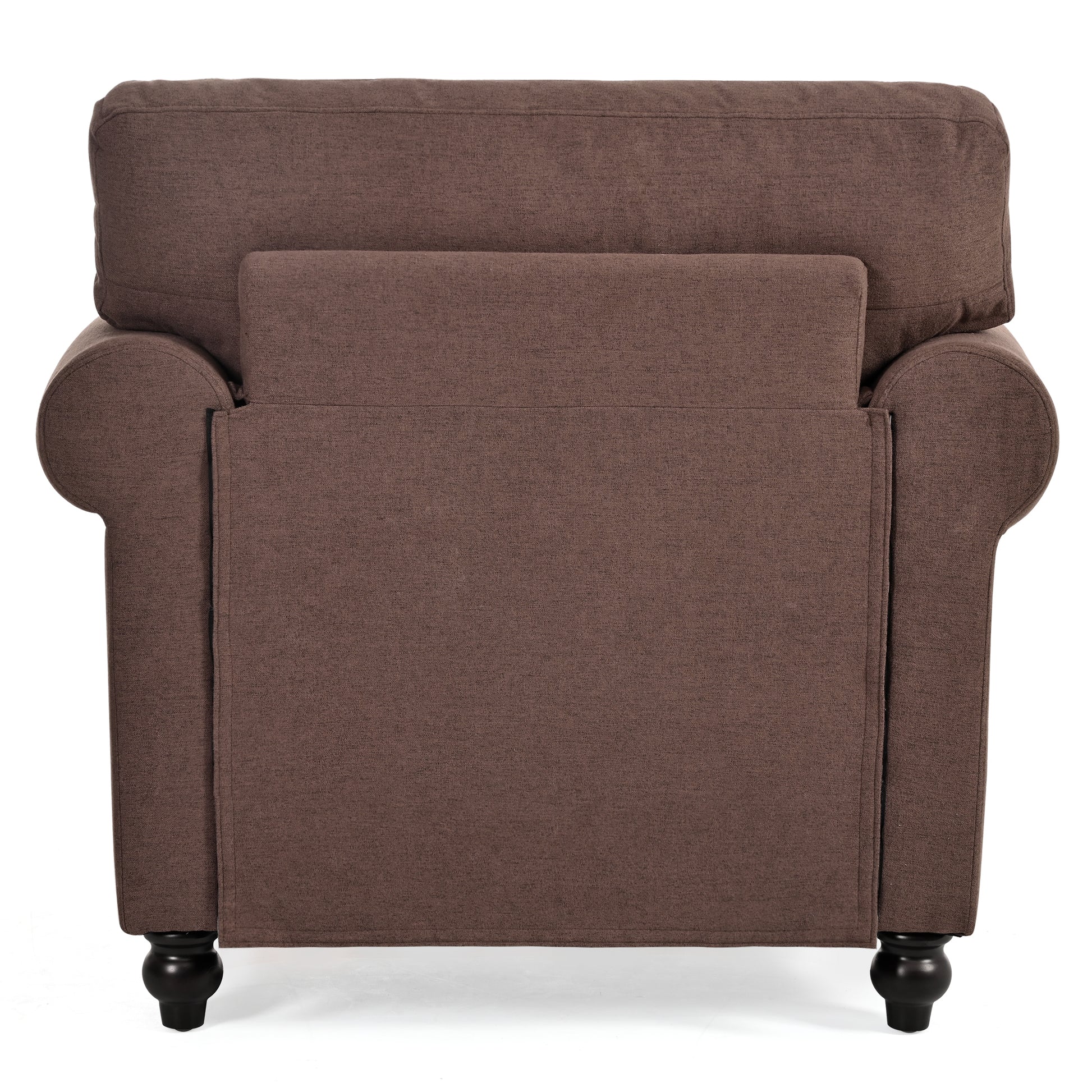 1 Seater Sofa. Brown Foam Fabric