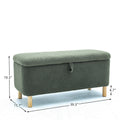 Basics Upholstered Storage Ottoman And Entryway Bench Green Green Boucle