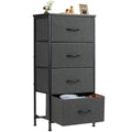 Drawers Dresser Chest Of Drawers,Metal Frame And Wood Top,4Bc,Gray Gray Wood