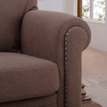 1 Seater Sofa. Brown Foam Fabric