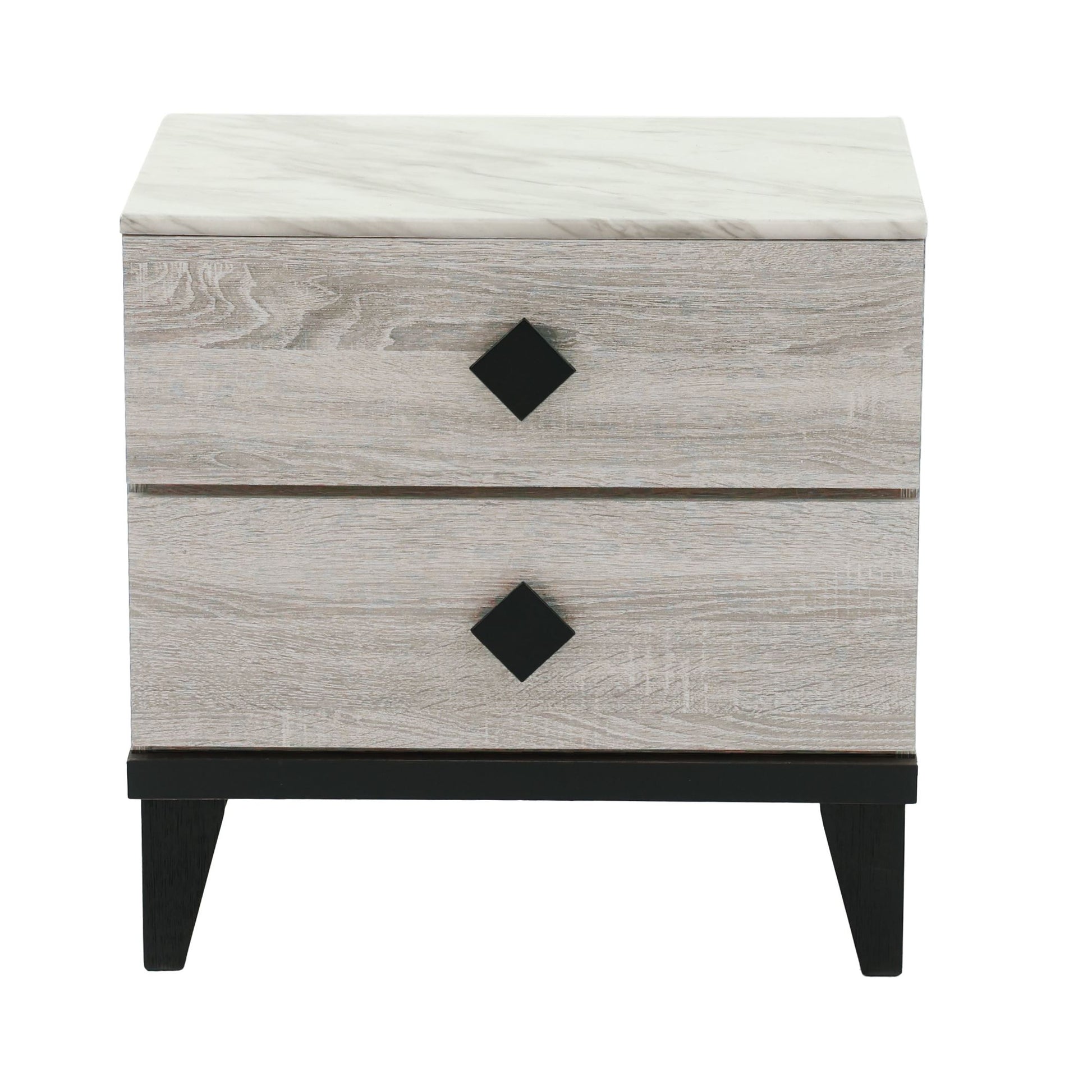 Nightstand In Cream Oak Rustic Accents Light Brown Wood