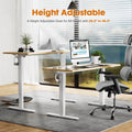 Electric Height Adjustable Standing Desk,Sit To Stand Ergonomic Computer Desk,Yellow,55'' X 24