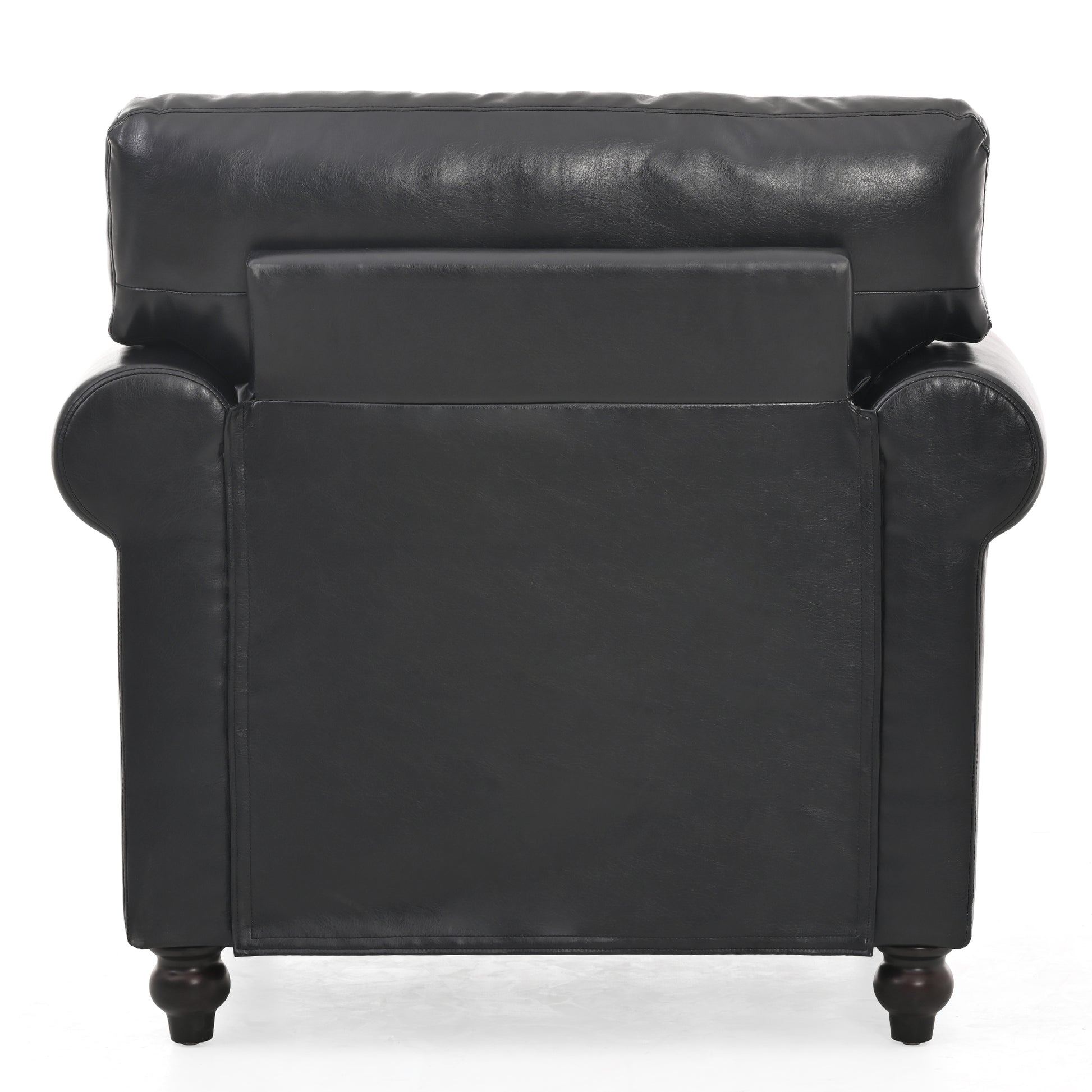 1 Seater Sofa. Black Pu Foam Fabric