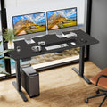 Electric Height Adjustable Standing Desk,Sit To Stand Ergonomic Computer Desk,Black,48'' X 24