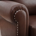 1 Seater Sofa. Brown Pu Foam Fabric