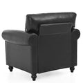 1 Seater Sofa. Black Pu Foam Fabric