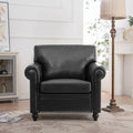 1 Seater Sofa. Black Pu Foam Fabric