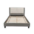 Eastern King Bed In White & Grey White Gray Leather