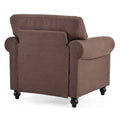 1 Seater Sofa. Brown Foam Fabric