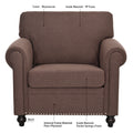 1 Seater Sofa. Brown Foam Fabric