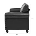 1 Seater Sofa. Black Pu Foam Fabric