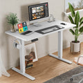 Electric Height Adjustable Standing Desk,Sit To Stand Ergonomic Computer Desk,White,48'' X 24