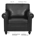 1 Seater Sofa. Black Pu Foam Fabric