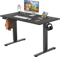 Electric Height Adjustable Standing Desk,Sit To Stand Ergonomic Computer Desk,Black,48'' X 24