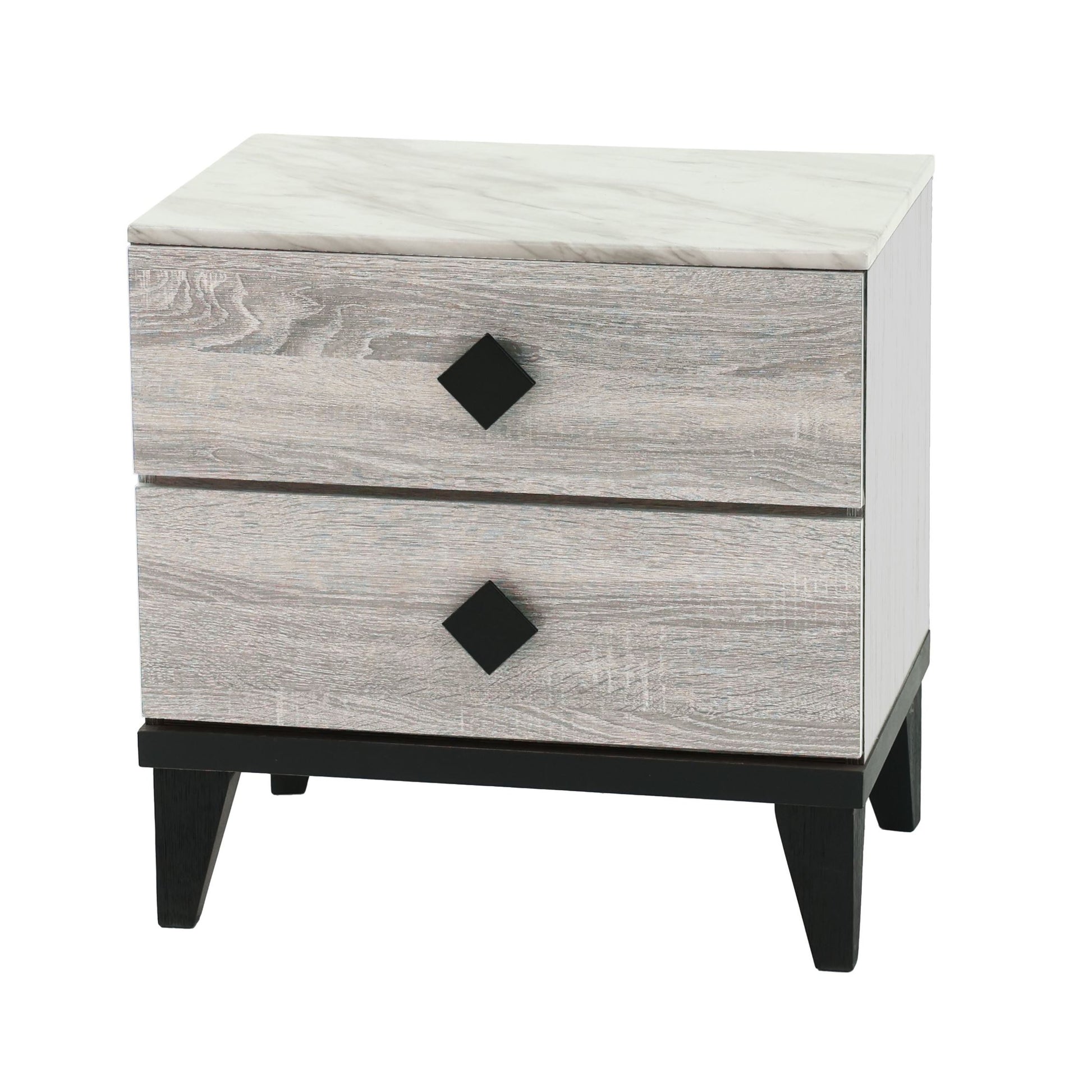 Nightstand In Cream Oak Rustic Accents Light Brown Wood