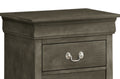 Elegant Gray Traditional Nightstand Gray Particle Board