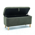 Basics Upholstered Storage Ottoman And Entryway Bench Green Green Boucle