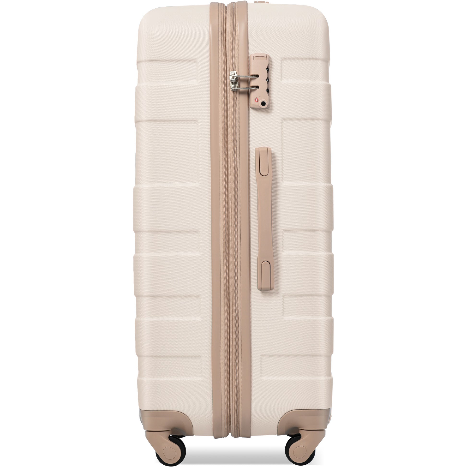 Luggage Sets Model Expandable Abs Hardshell 3Pcs Clearance Luggage Hardside Lightweight Durable Suitcase Sets Spinner Wheels Suitcase With Tsa Lock 20''24''28'' Ivory And Golden Ivory Gold Abs