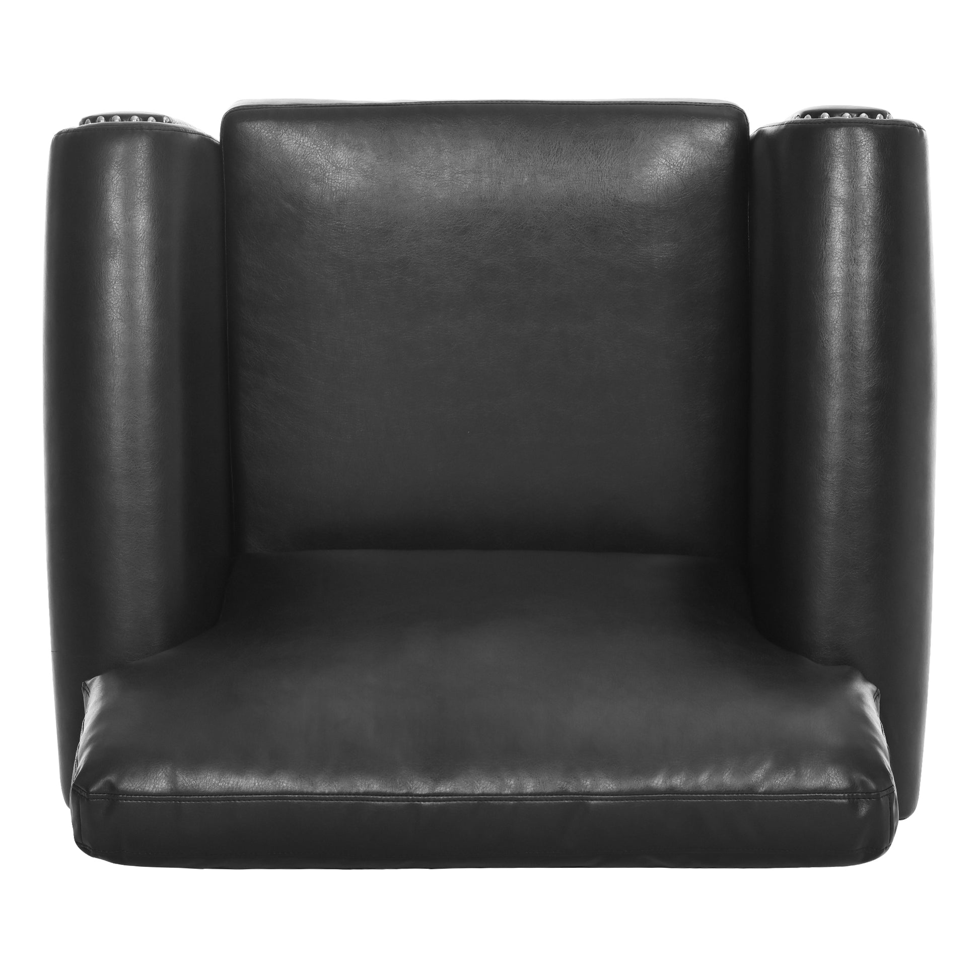 1 Seater Sofa. Black Pu Foam Fabric