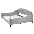 Modern Luxury Tufted Button Daybed, Full, Gray Old Sku: Sm001009Aae Box Spring Not Required Full Gray Wood Velvet Upholstered