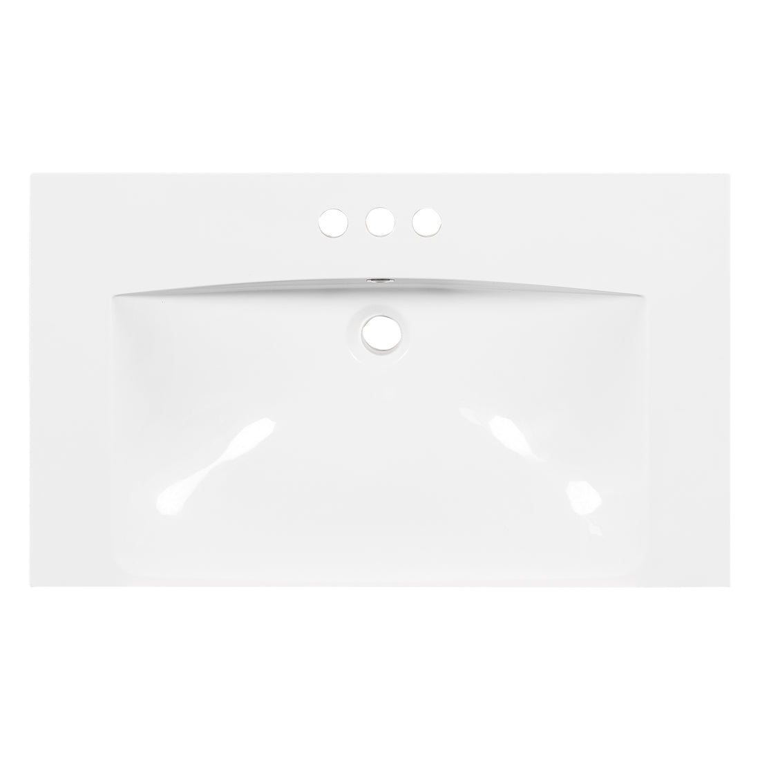 Sink Only 30" Bathroom Vanity Resin White Resin