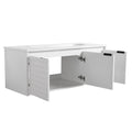 48 Inch Wall Mounted Bathroom Vanity With Sink, Soft Close Doors Kd Packing White 3 Bathroom Wall Mounted Modern Plywood