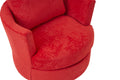 Velvet Swivel Barrel Chair, Swivel Accent Chairs Armchair For Living Room, Reading Chairs For Bedroom Comfy, Round Barrel Chairs With Gold Stainless Steel Base Red Red Primary Living Space Modern Velvet