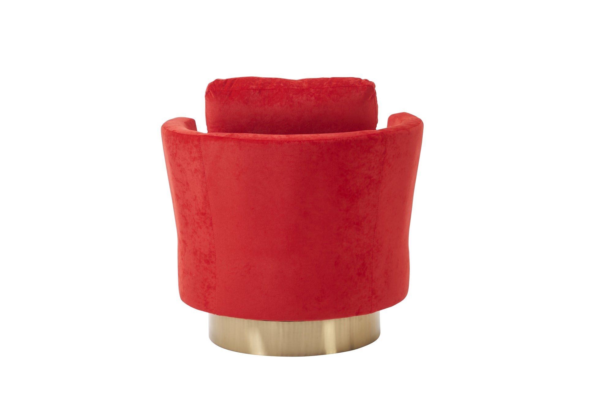 Velvet Swivel Barrel Chair, Swivel Accent Chairs Armchair For Living Room, Reading Chairs For Bedroom Comfy, Round Barrel Chairs With Gold Stainless Steel Base Red Red Primary Living Space Modern Velvet