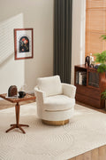 Velvet Swivel Barrel Chair, Swivel Accent Chairs Armchair For Living Room, Reading Chairs For Bedroom Comfy, Round Barrel Chairs With Gold Stainless Steel Base Beige Beige Primary Living Space Modern Velvet