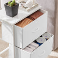 Drawers Dresser Chest Of Drawers,Metal Frame And Wood Top,2Bc,White White Wood