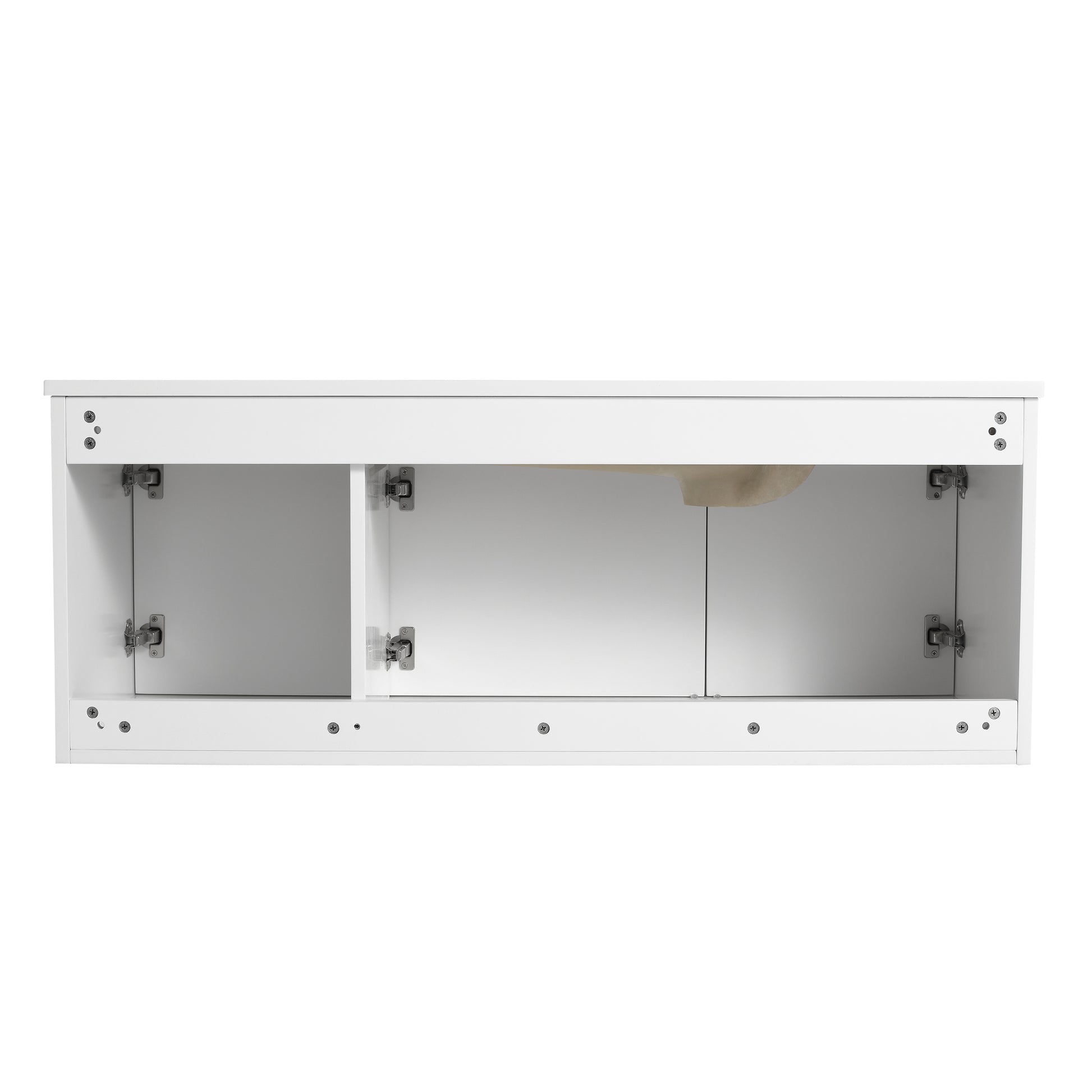 48 Inch Wall Mounted Bathroom Vanity With Sink, Soft Close Doors Kd Packing White 3 Bathroom Wall Mounted Modern Plywood