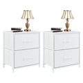 Drawers Dresser Chest Of Drawers,Metal Frame And Wood Top,2Bc,White White Wood