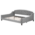 Modern Luxury Tufted Button Daybed, Full, Gray Old Sku: Sm001009Aae Box Spring Not Required Full Gray Wood Velvet Upholstered