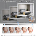 Led Crystal Mirror Light With Dimmable Lights Transparent Modern Crystal Glass