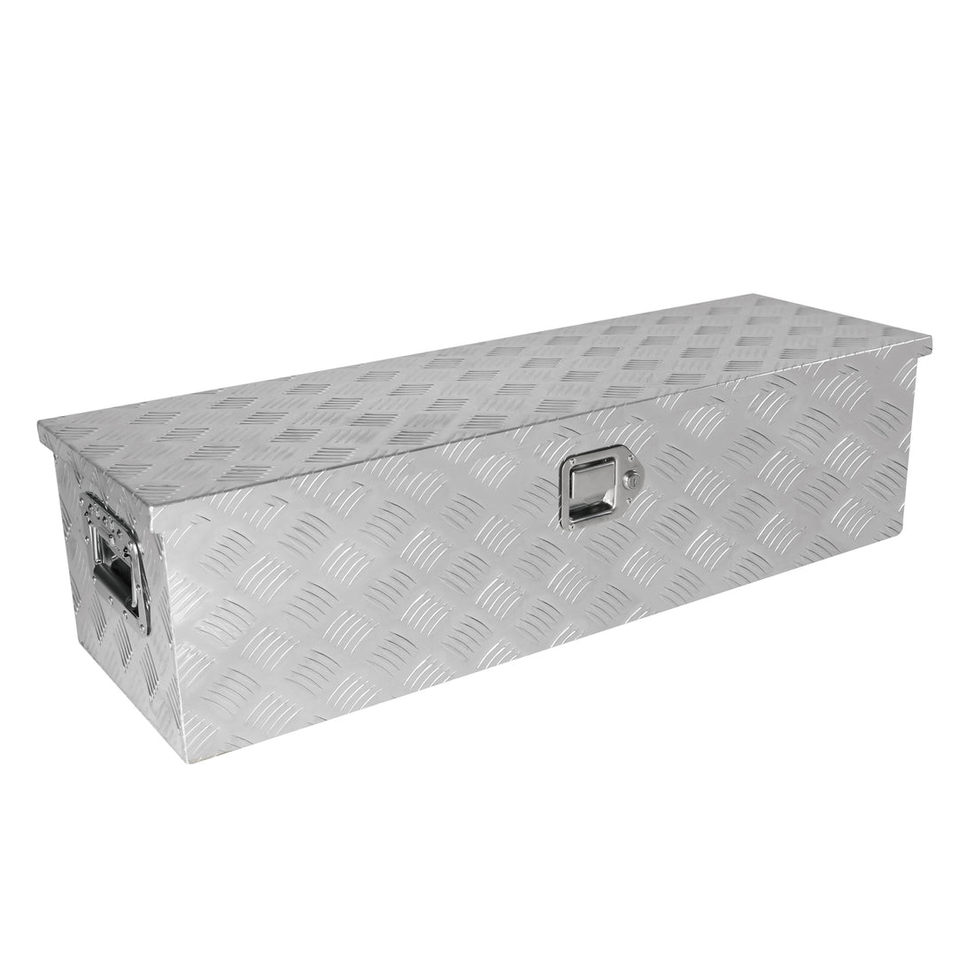 39 Inch Aluminum Truck Tool Long Box, Gas Strut, Truck Bed Tool Box With Side Handle ,Lock And 2 Ke, Tool Storage Box For Truck,Trailer,Pickup 38.8" 12.8" 10.4" Silver Aluminum